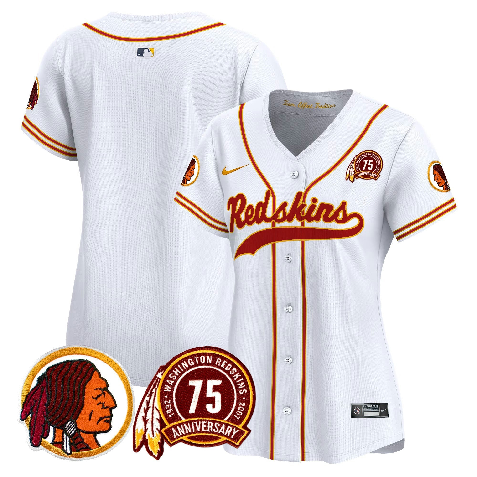 Camisa NFL Women’s Washington Redskins 75th Patch Throwback Vapor Premier Limited Jersey