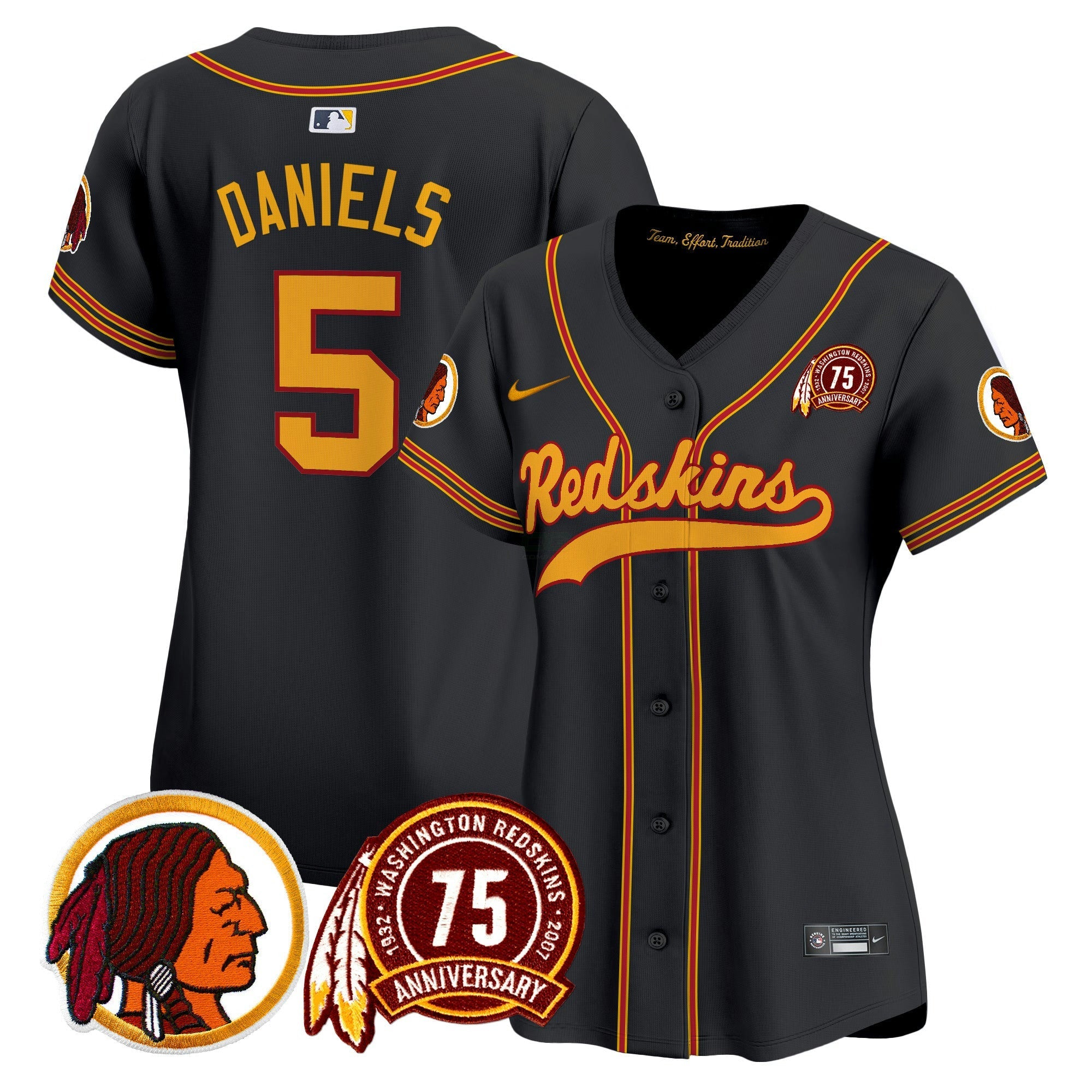 Camisa NFL Women’s Washington Redskins 75th Patch Throwback Vapor Premier Limited Jersey