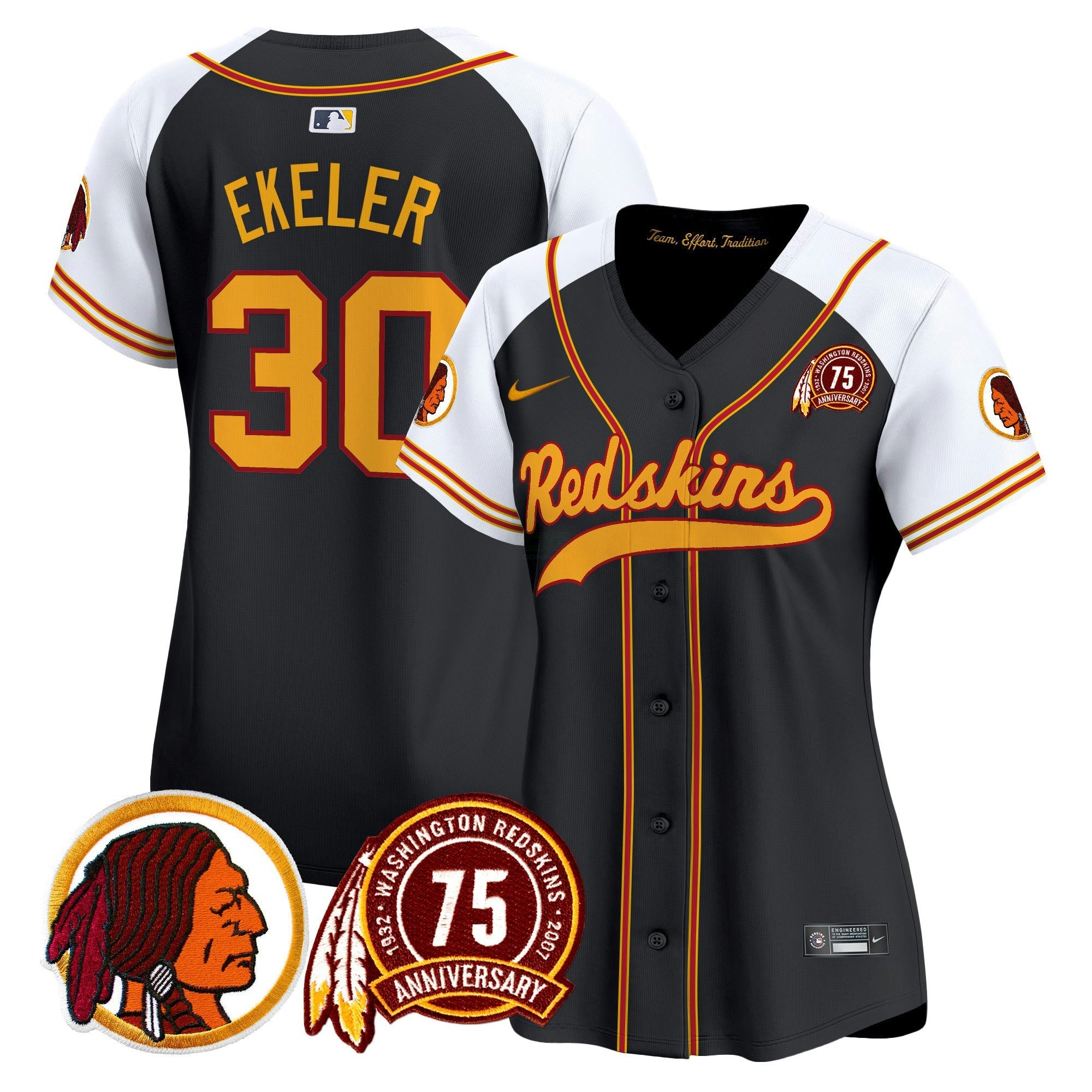 Camisa NFL Women’s Washington Redskins 75th Patch Throwback Vapor Premier Limited Jersey