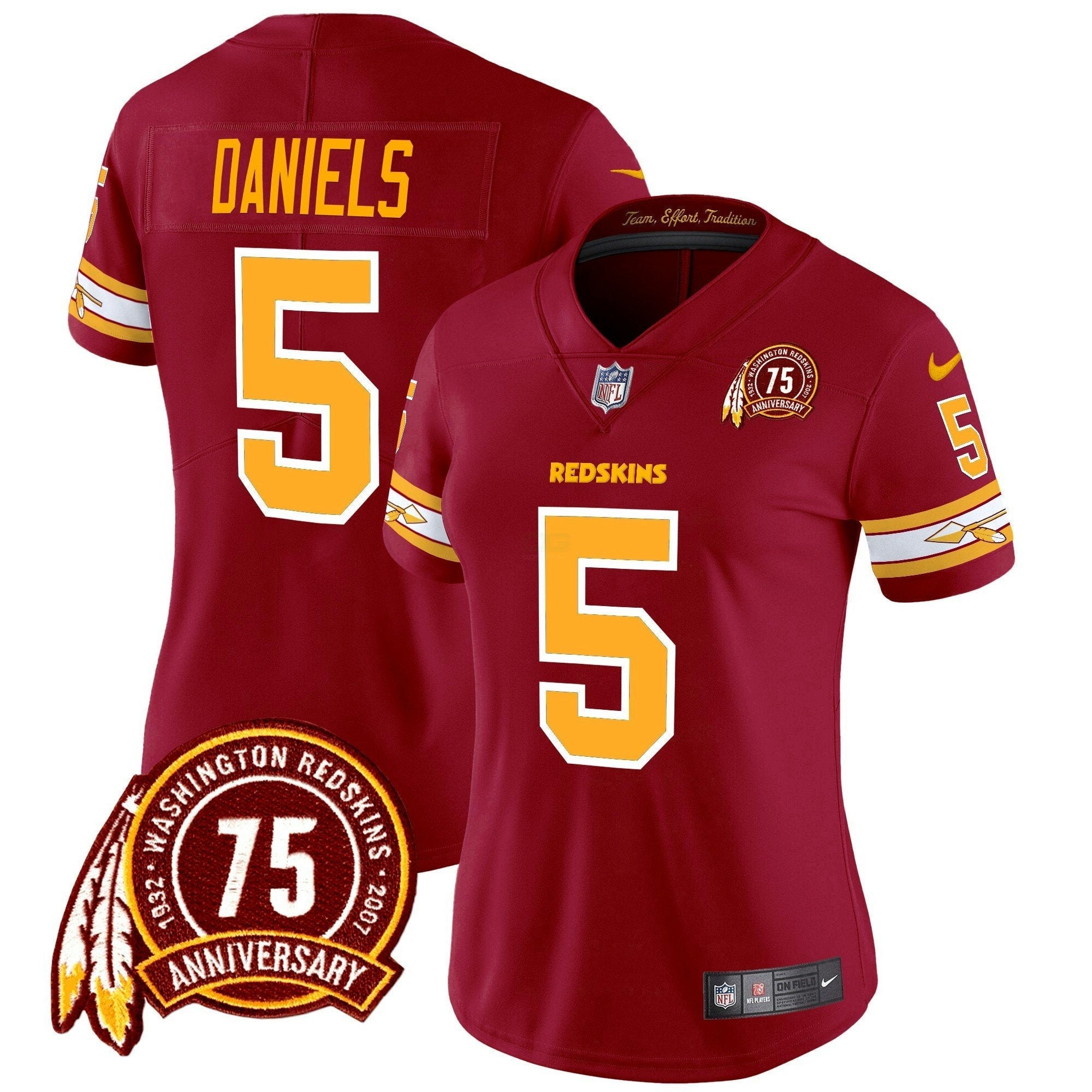 Camisa NFL Women’s Washington Redskins 75th Patch Vapor Limited Jersey
