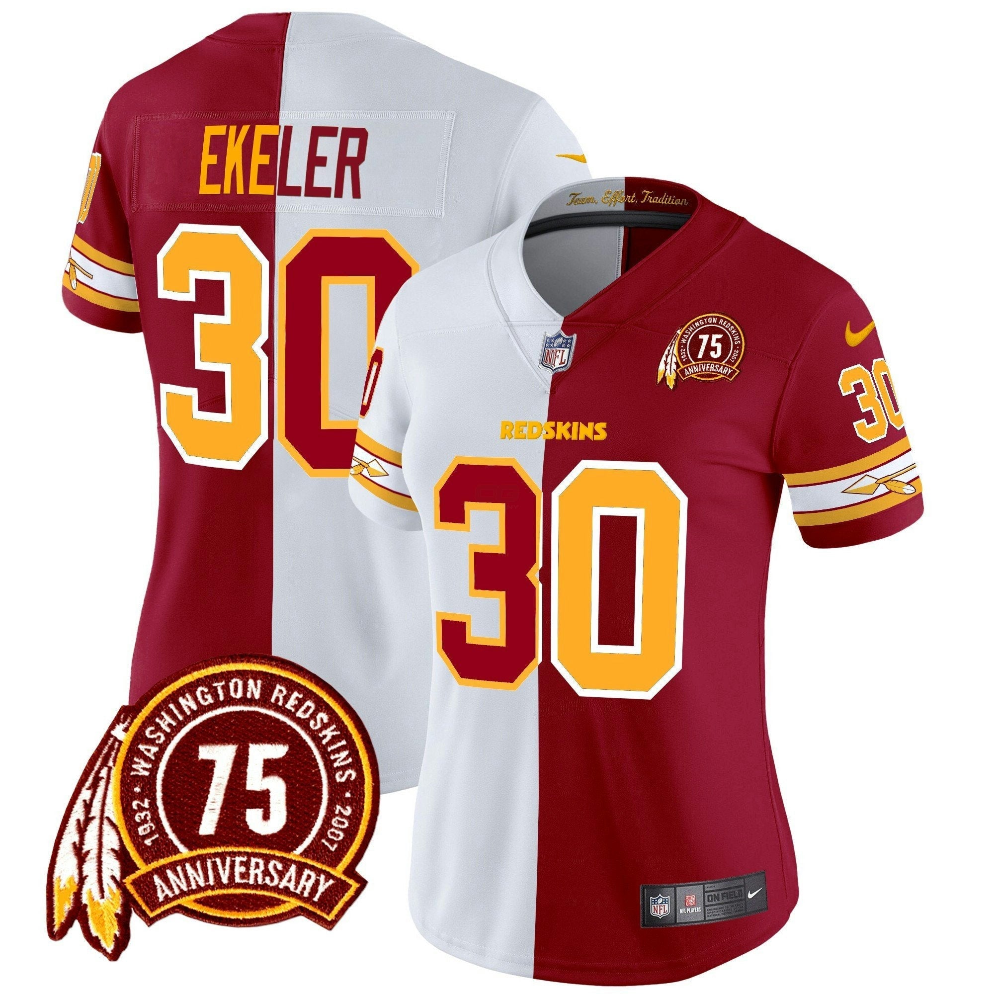 Camisa NFL Women’s Washington Redskins 75th Patch Vapor Limited Jersey