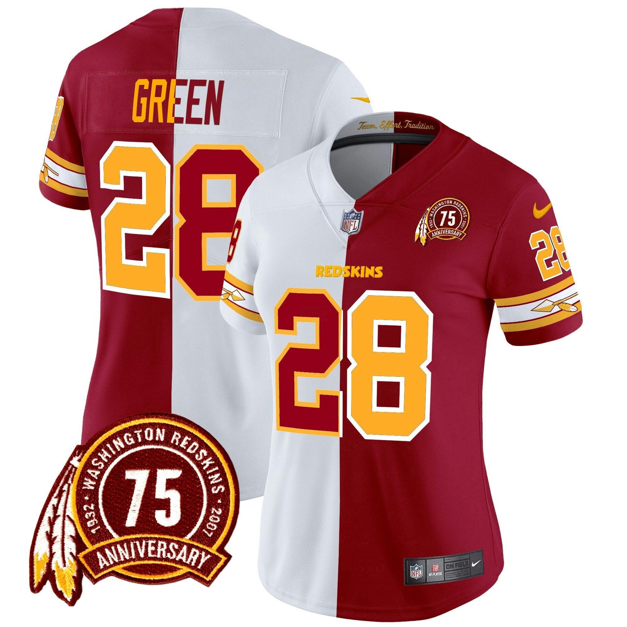 Camisa NFL Women’s Washington Redskins 75th Patch Vapor Limited Jersey