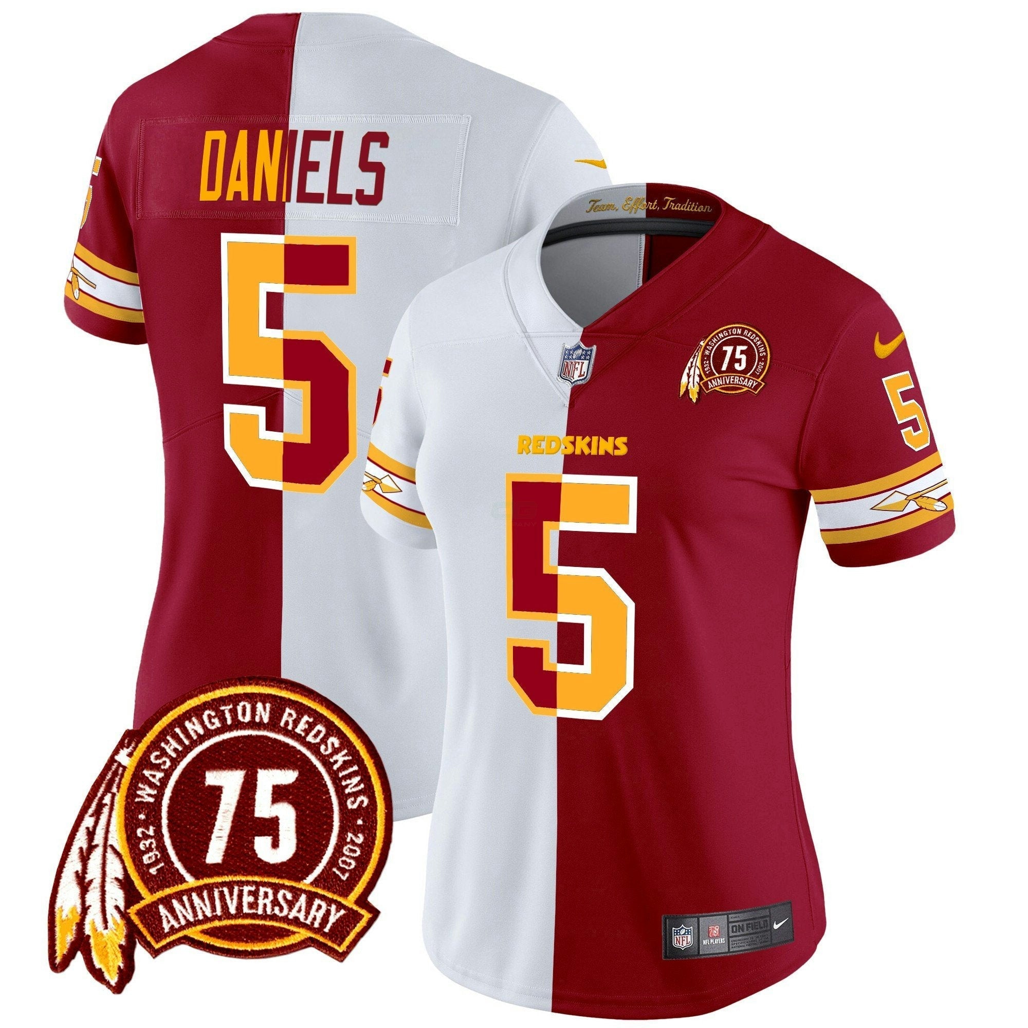 Camisa NFL Women’s Washington Redskins 75th Patch Vapor Limited Jersey