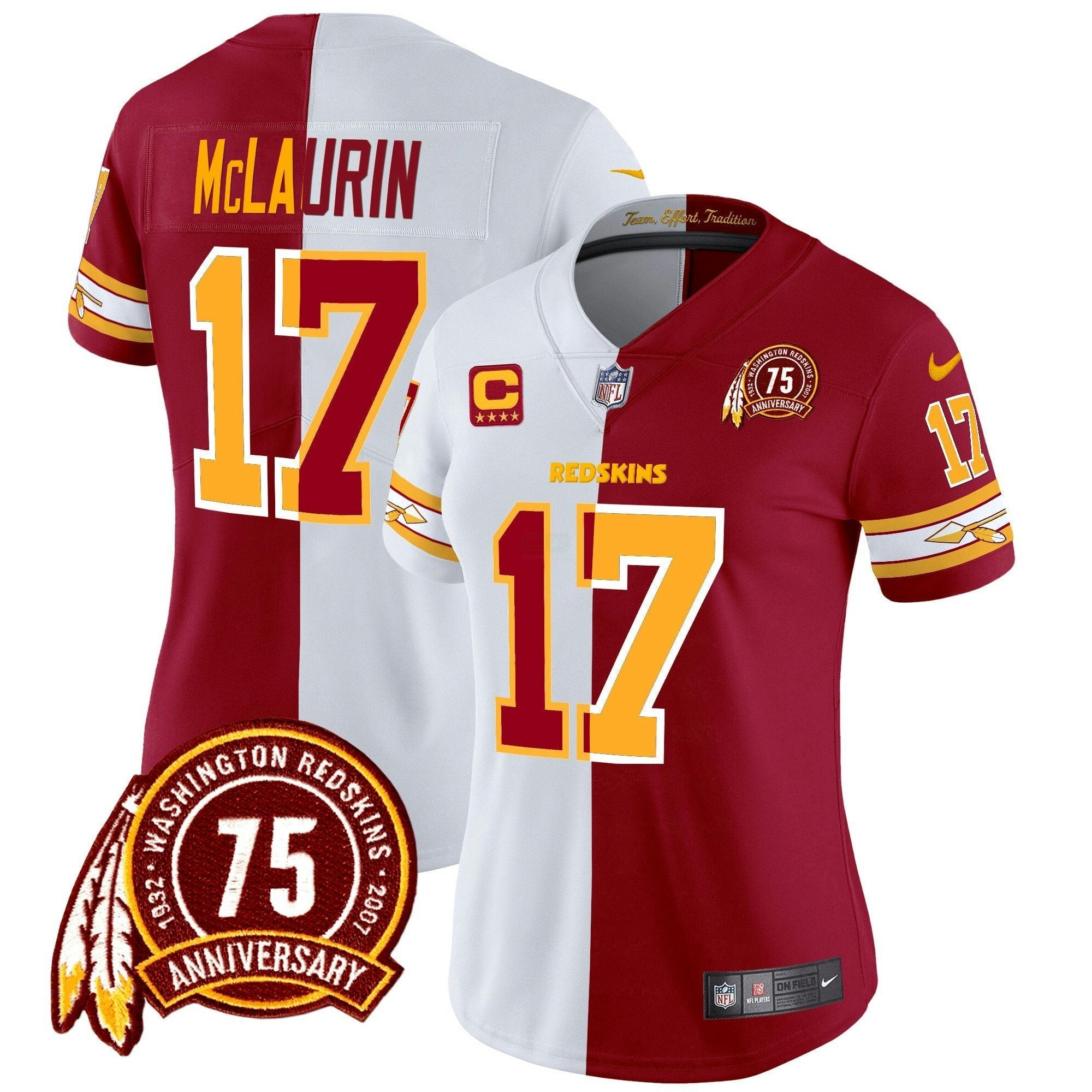 Camisa NFL Women’s Washington Redskins 75th Patch Vapor Limited Jersey