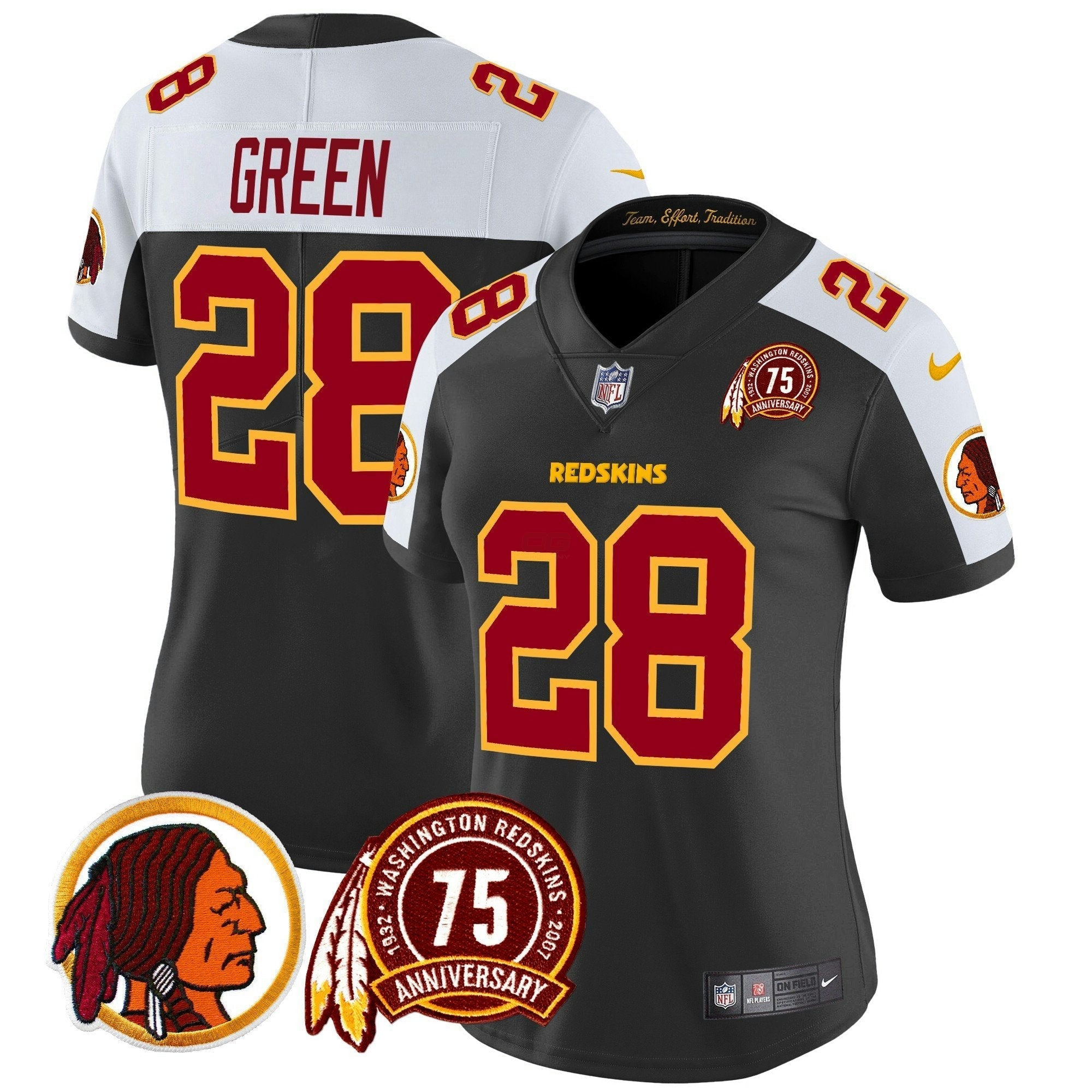 Camisa NFL Women’s Washington Redskins 75th Patch Vapor Limited Jersey