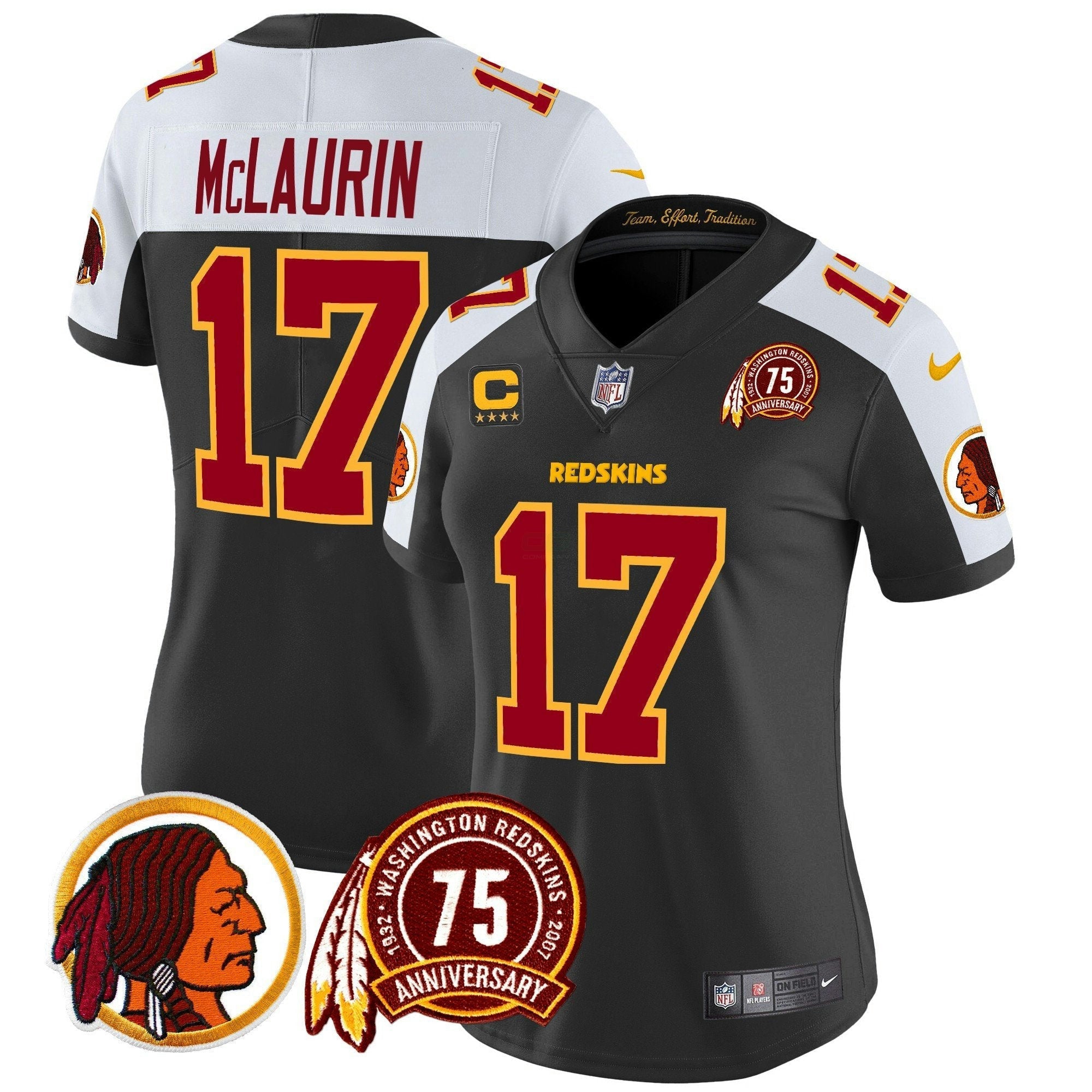 Camisa NFL Women’s Washington Redskins 75th Patch Vapor Limited Jersey