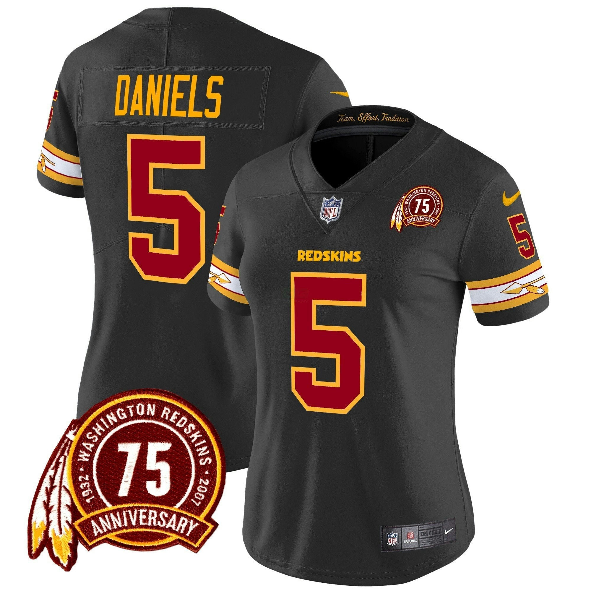 Camisa NFL Women’s Washington Redskins 75th Patch Vapor Limited Jersey
