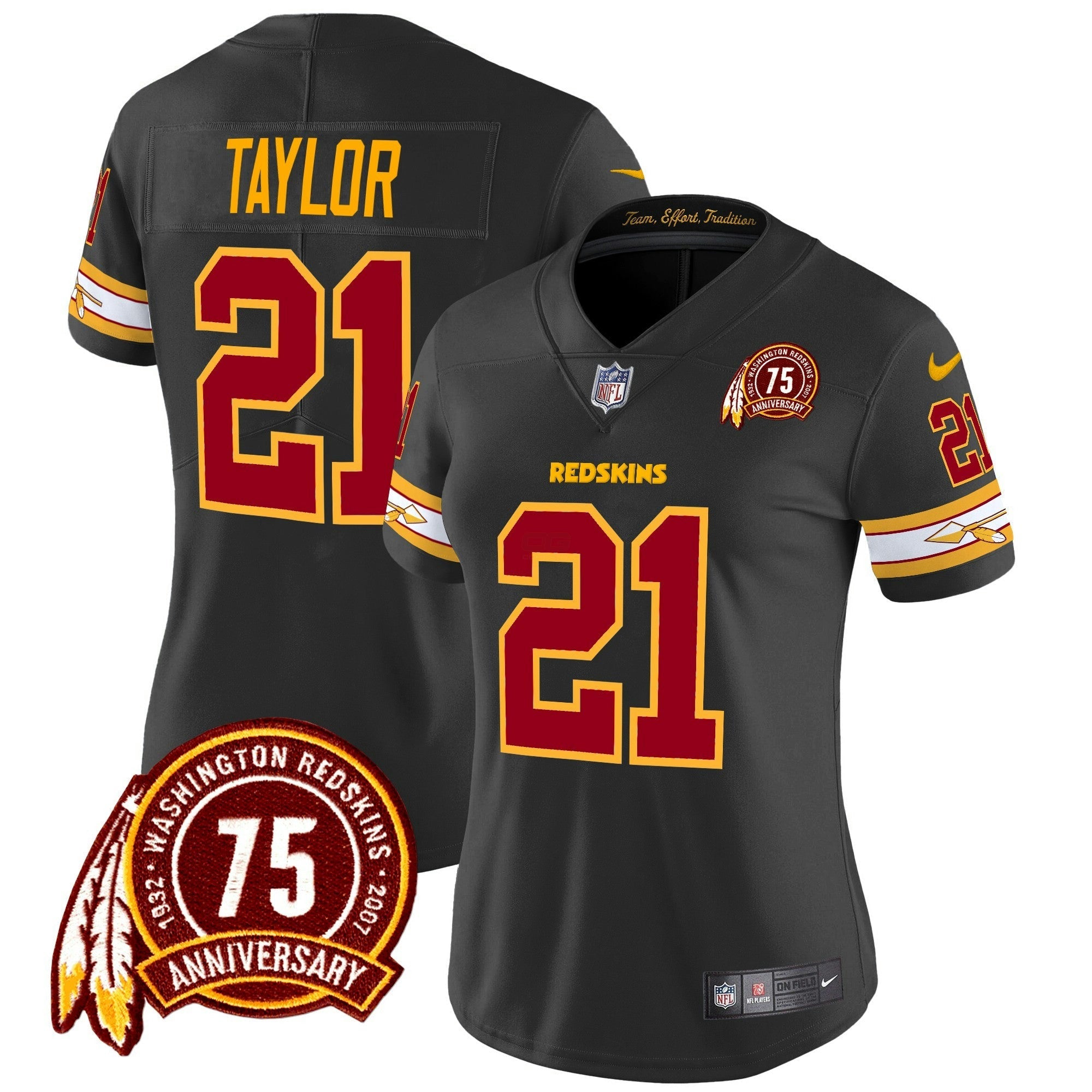 Camisa NFL Women’s Washington Redskins 75th Patch Vapor Limited Jersey