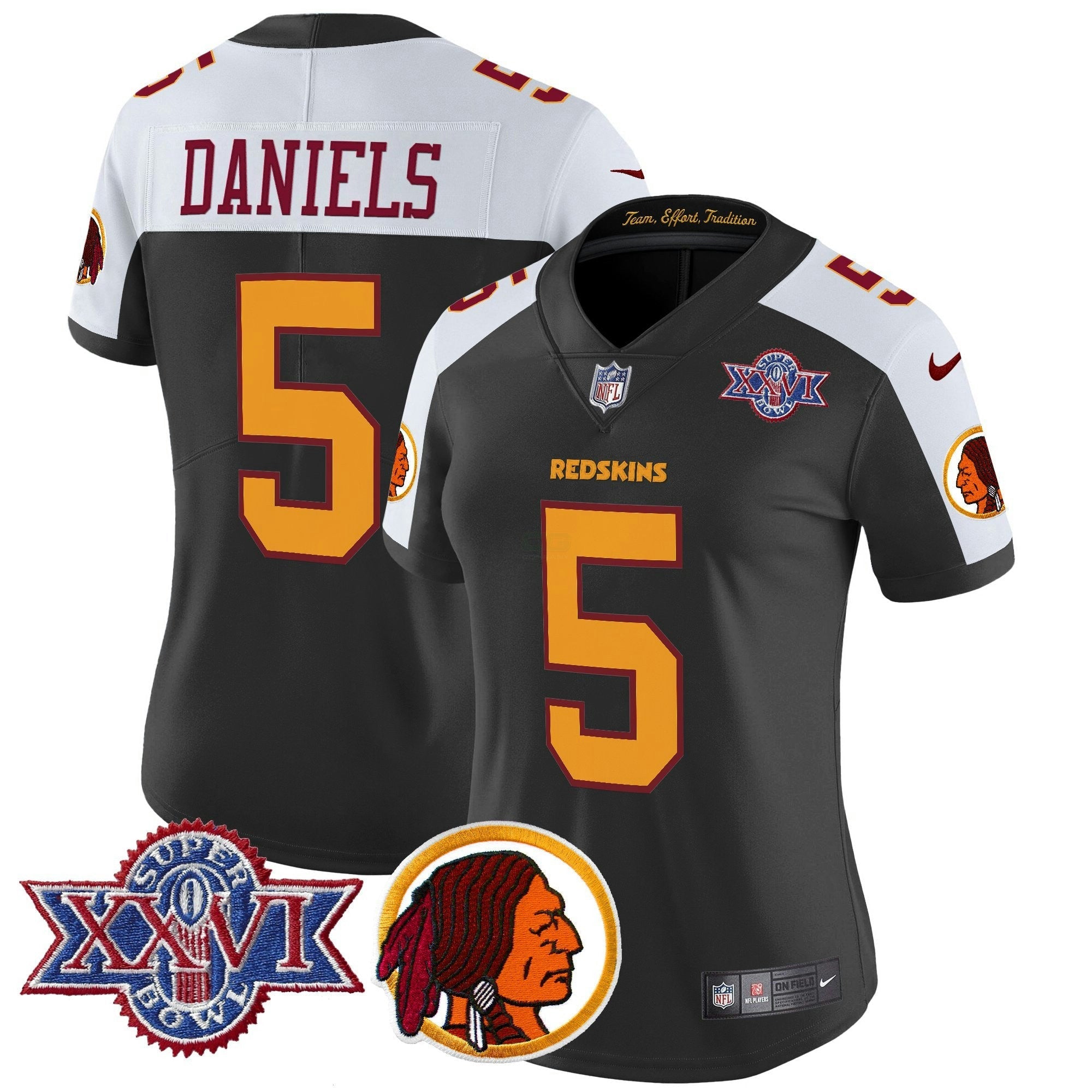Camisa NFL Women’s Washington Redskins Throwback 1992 Super Bowl XXVI Patch Vapor Limited Jersey V2