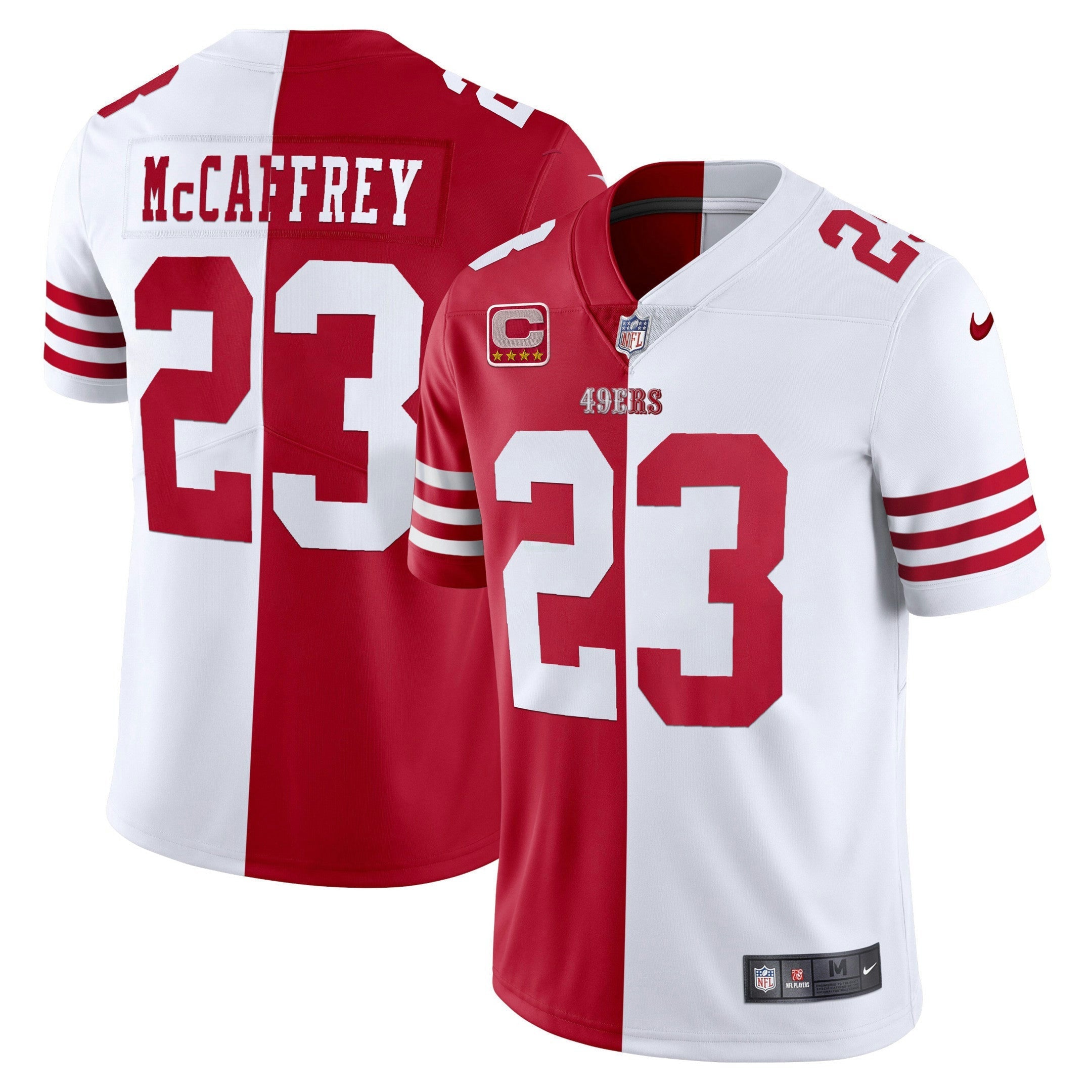 Camisa NFL Youth’s Christian McCaffrey Dourada & Split