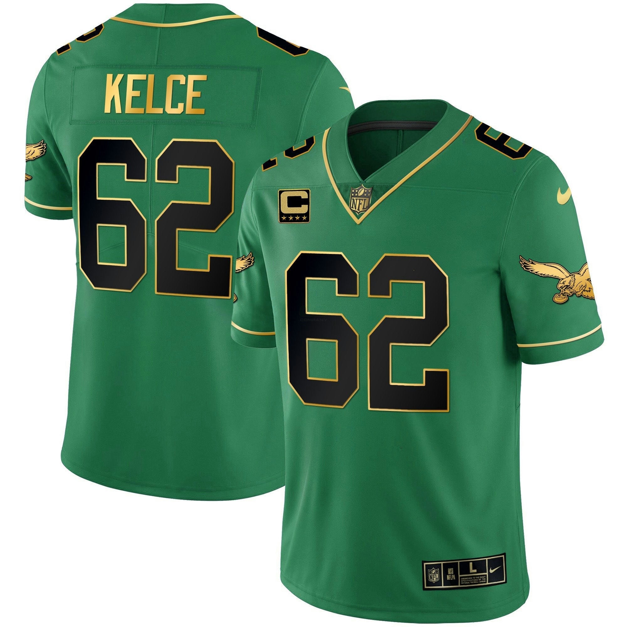 Camisa NFL Youth’s Kelly Verde Dourada Jersey