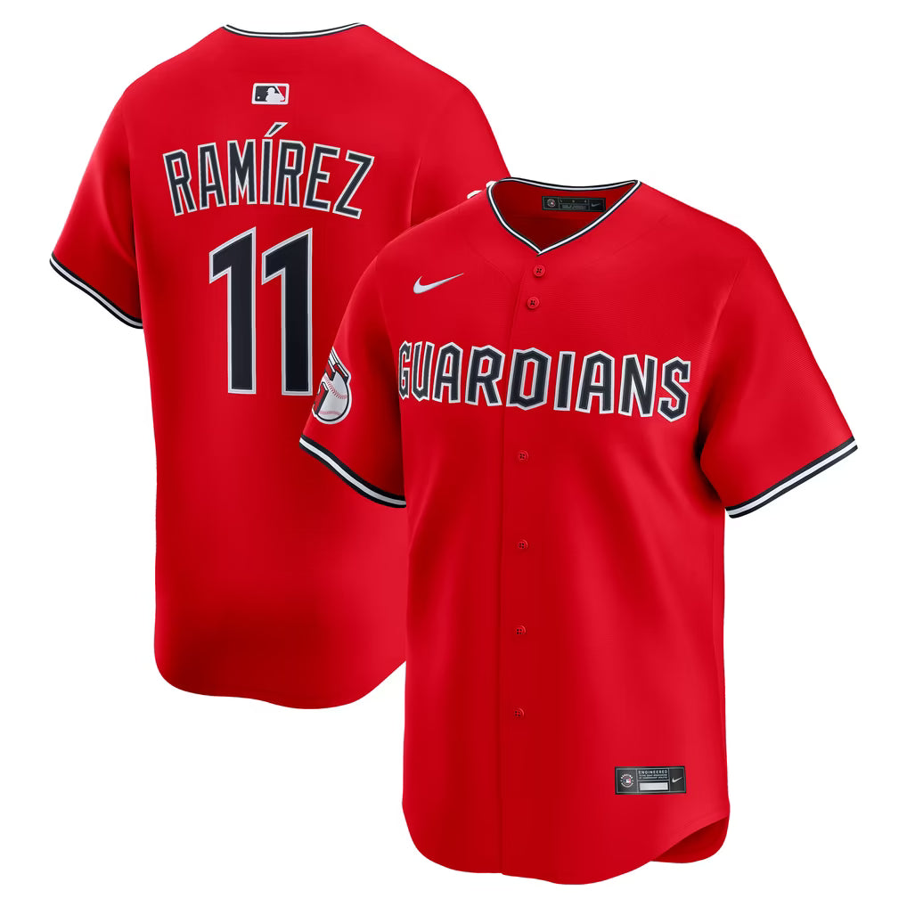 Camisa MLB Cleveland Guardians Torcedor Jersey Vermelha