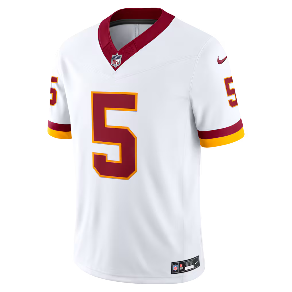 Camisa NFL Washington Commanders Vapor F.U.S.E. Limited Jersey Sewn Down Branca