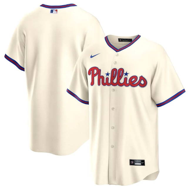 Jersey Philadelphia Phillies Creme Torcedor - OGJERSEYSHOP