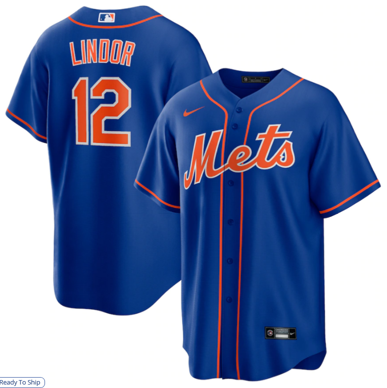 Jersey New York Mets Azul Replica Team