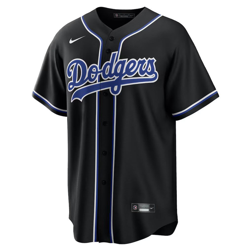 Camisa MLB Los Angeles Dodgers Jersey Preta/Azul