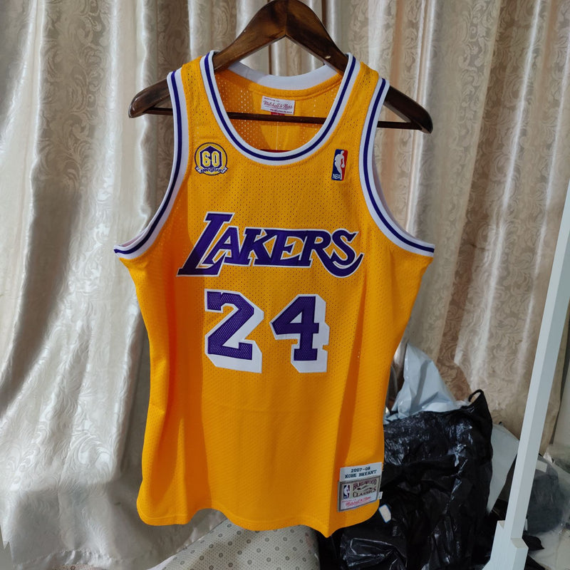 Regata Authentic Los Angeles Lakers 60th Anniversary Mitchell & Ness Hardwood Classics 2007/08 - OGJERSEYSHOP