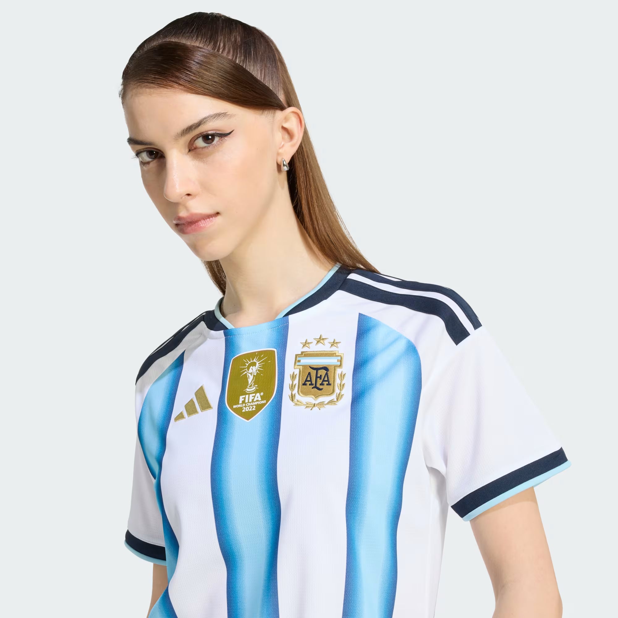 Jersey Seleção Argentina 2026 Torcedora Feminina - Branca