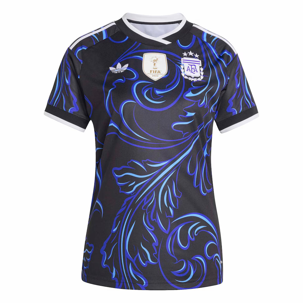 Jersey Seleção Argentina 2026 Torcedora Feminina - Preta