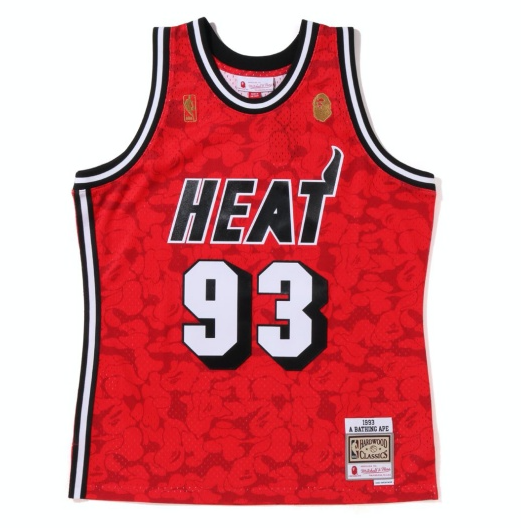 Regata Swingman BAPE X Miami Heat Mitchell & Ness Hardwood Classics 1993 - OGJERSEYSHOP