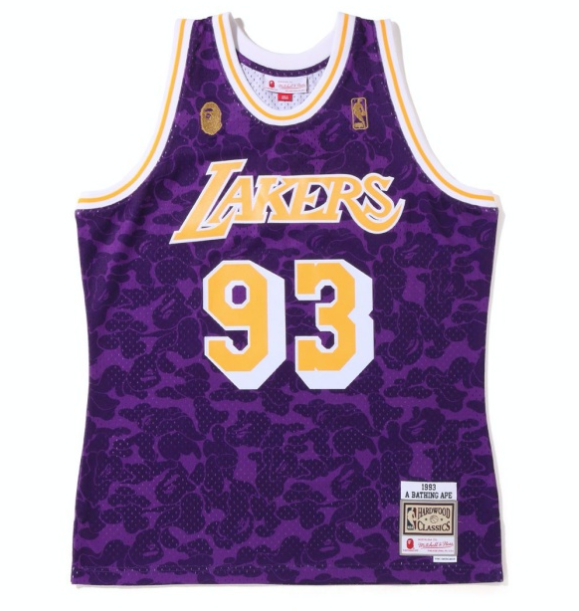 Regata Swingman BAPE X Los Angeles Lakers Mitchell & Ness Hardwood Classics 1993 - OGJERSEYSHOP