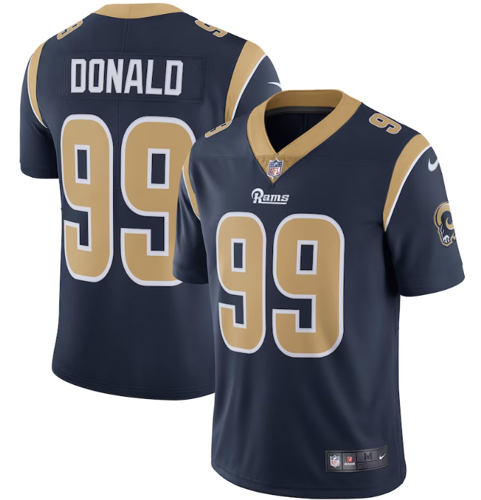 Camisa NFL Los Angeles Rams Vapor Limited Jersey Azul Marinho (Cópia)