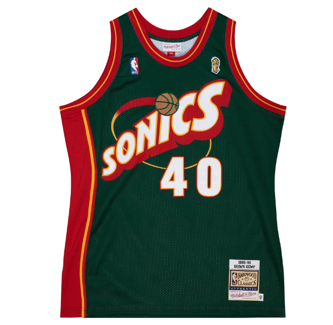 Regata Authentic Seattle Supersonics Shawn Kemp 1995/96 - OGJERSEYSHOP