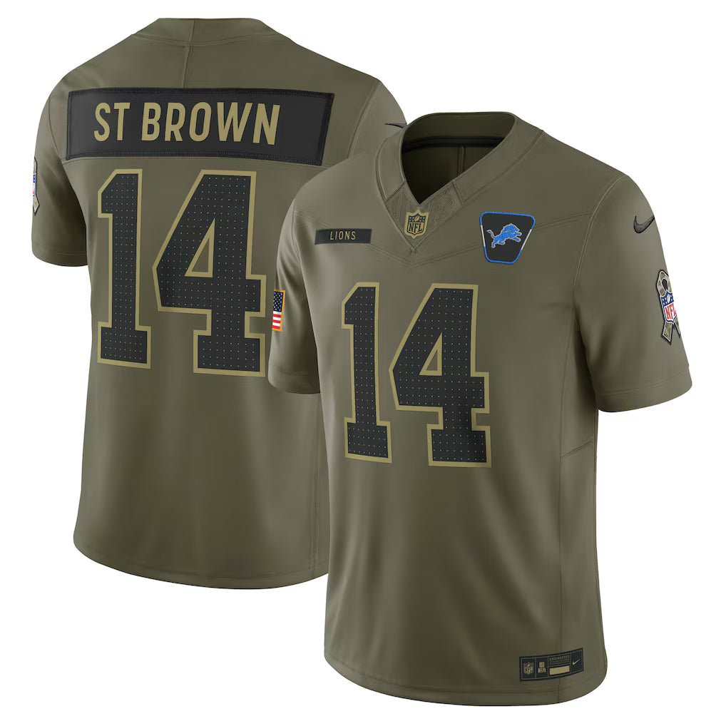 Camisa NFL Detroit Lions Vapor F.U.S.E. Limited Jersey Salute To Service 2025