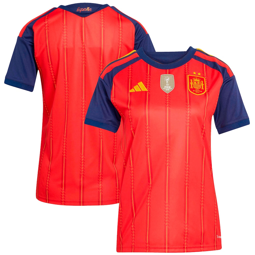 Jersey Seleção Espanha 2026 CAMPEÃ Torcedora Feminina - Vermelha