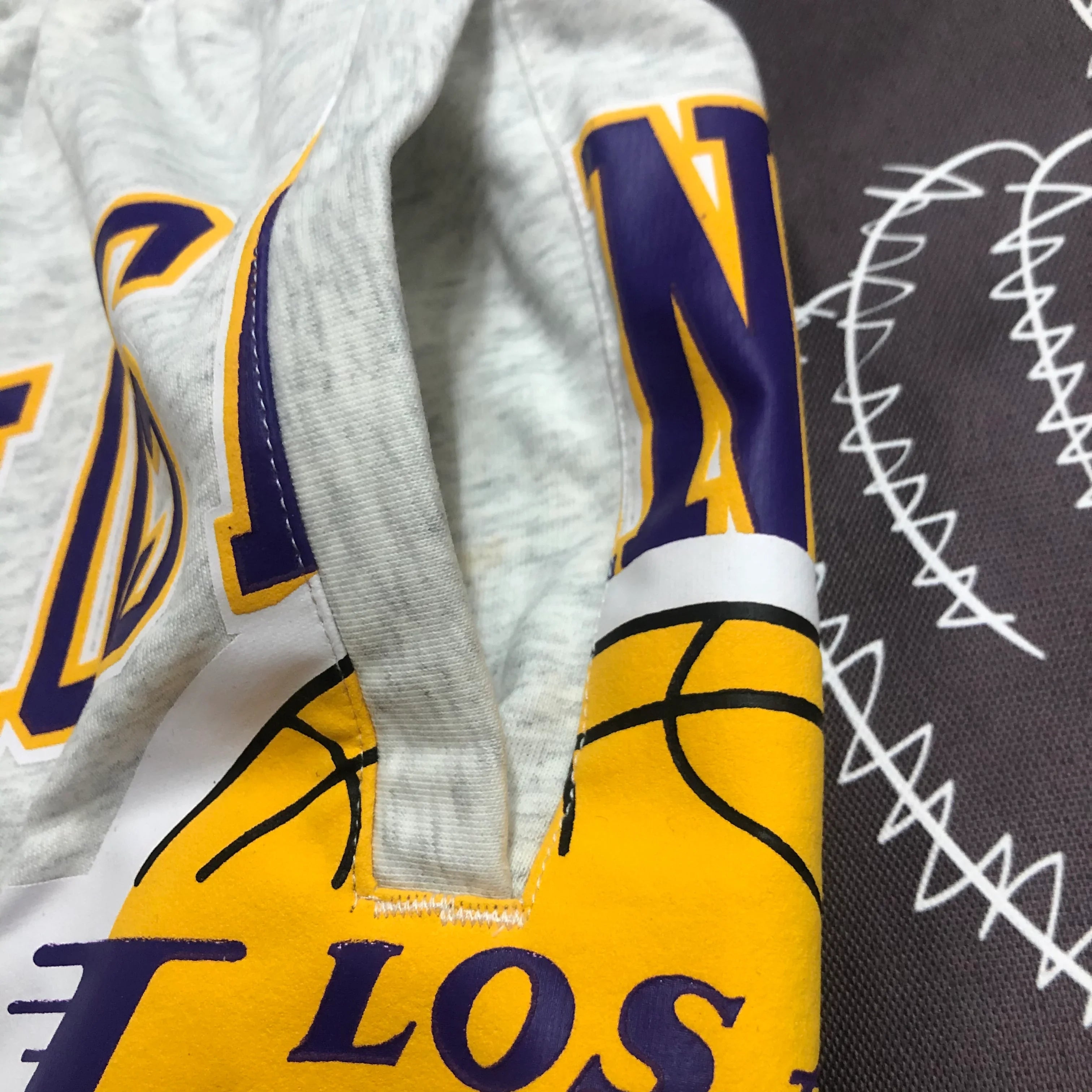 Short Casual Los Angeles Lakers Cinza - OGJERSEYSHOP