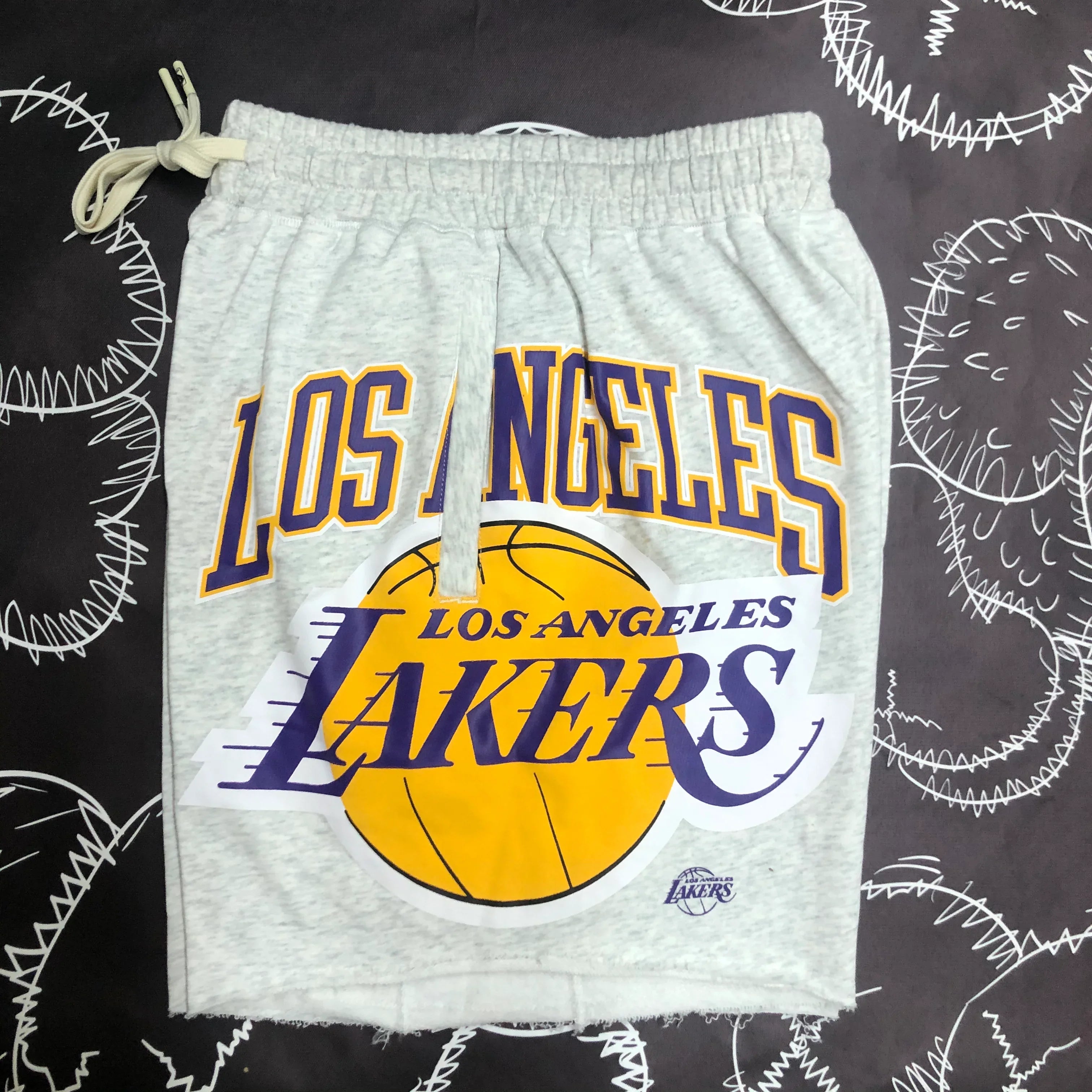 Short Casual Los Angeles Lakers Cinza - OGJERSEYSHOP