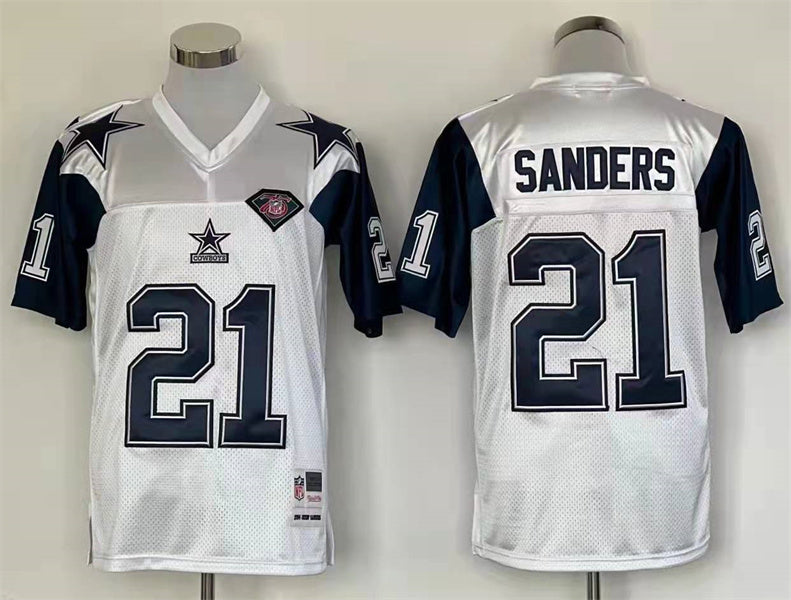 Jersey Dallas Cowboys Mitchell & Ness Throwback Branca - OGJERSEYSHOP