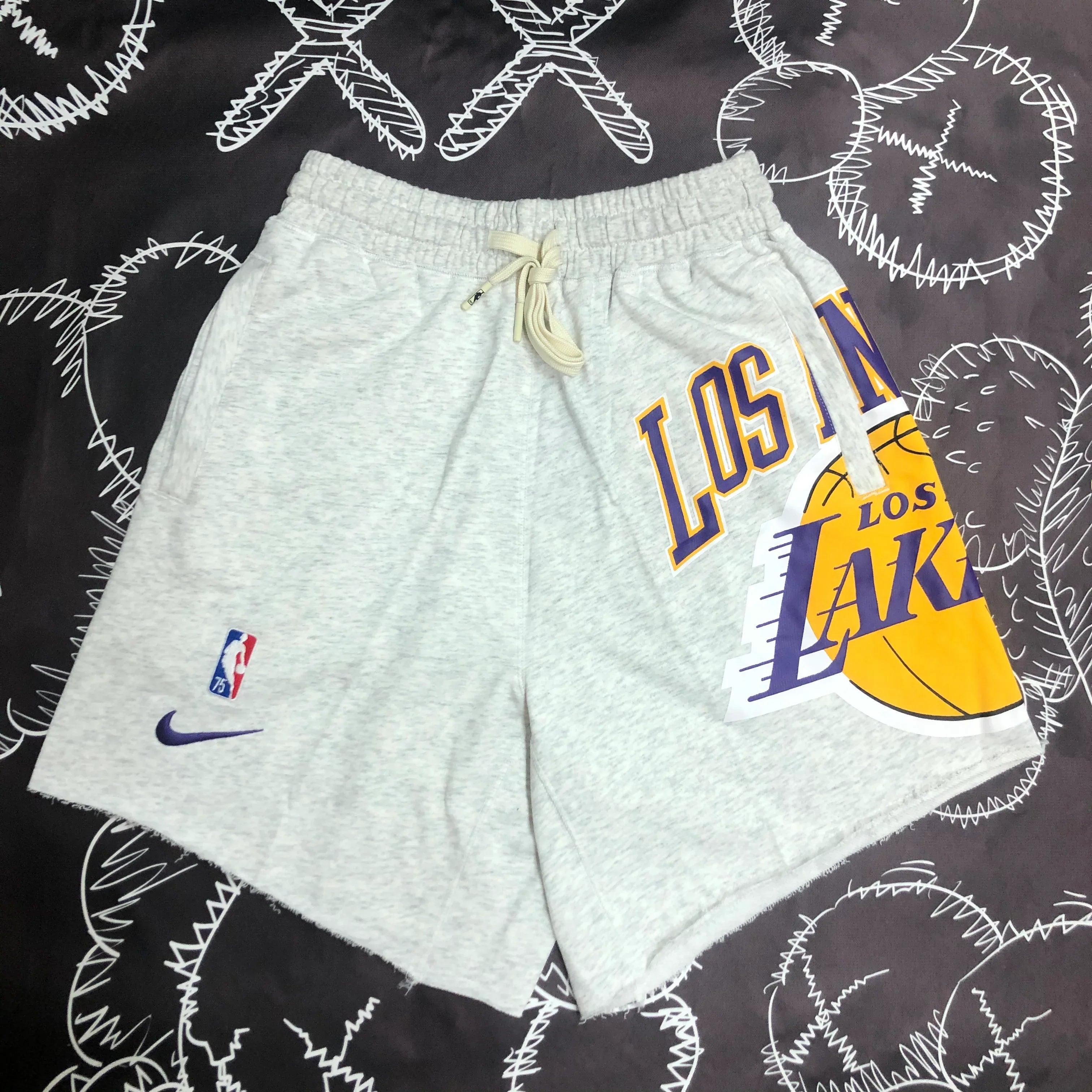 Short Casual Los Angeles Lakers Cinza - OGJERSEYSHOP