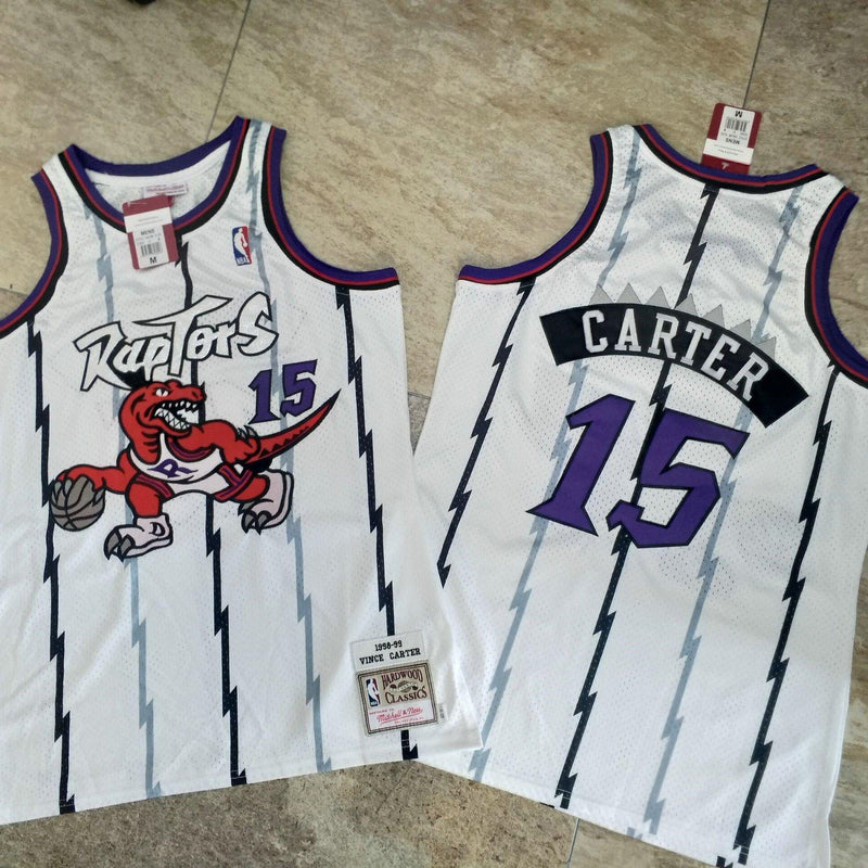 Regata Authentic Toronto Raptors Mitchell & Ness Hardwood Classics Branca 1998-99 - OGJERSEYSHOP