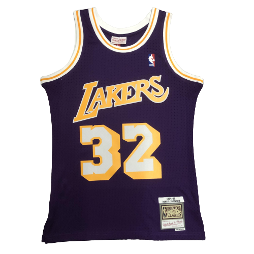 Regata Swingman Los Angeles Lakers Mitchell & Ness Roxa Hardwood Classics 1984/85 - OGJERSEYSHOP