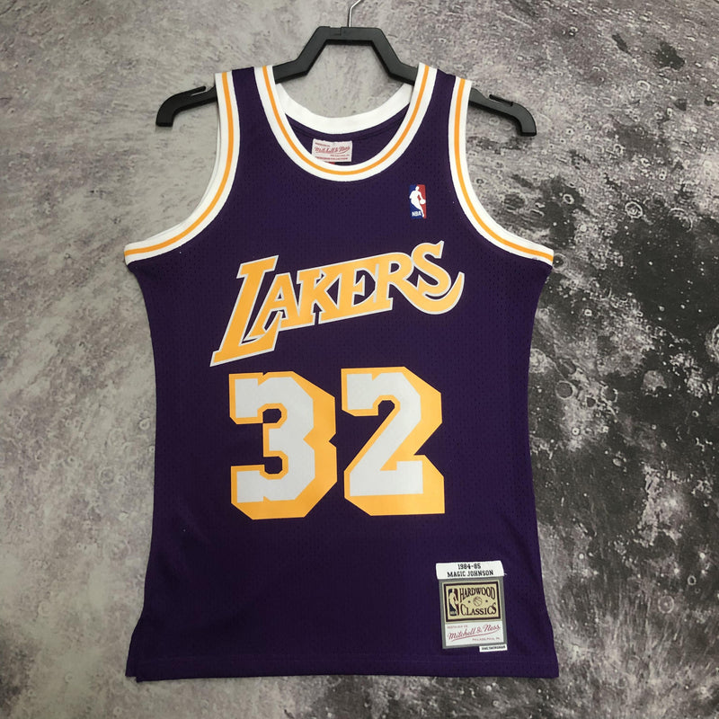 Regata Swingman Los Angeles Lakers Mitchell & Ness Roxa Hardwood Classics 1984/85 - OGJERSEYSHOP