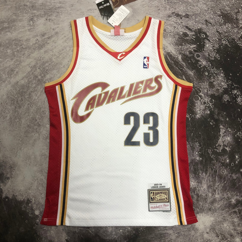 Regata Swingman Cleveland Cavaliers Mitchell & Ness Branca Hardwood Classics 2003/04 - OGJERSEYSHOP