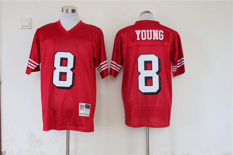 Jersey San Francisco 49ers Mitchell & Ness Throwback Vermelha/Preta - OGJERSEYSHOP