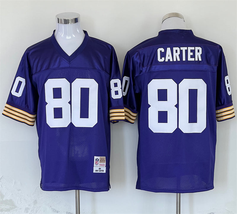 Jersey Minnesota Vikings Mitchell & Ness Throwback Roxa - OGJERSEYSHOP