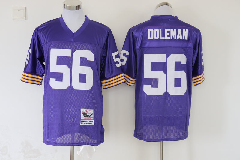 Jersey Minnesota Vikings Mitchell & Ness Throwback Roxa - OGJERSEYSHOP