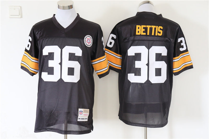 Jersey Pittsburgh Steelers Mitchell & Ness Throwback Preta - OGJERSEYSHOP