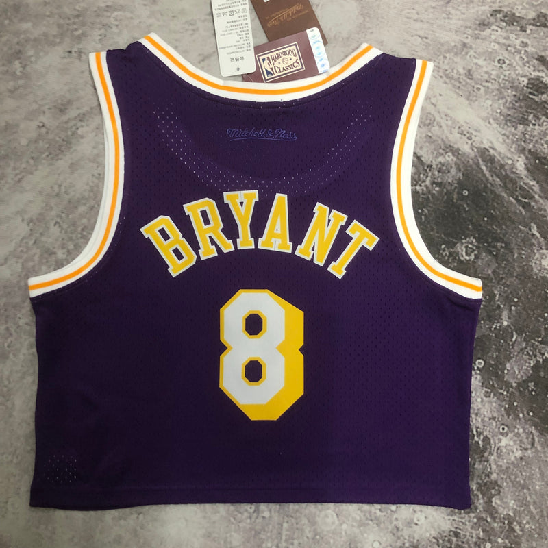 Regata Cropped Kobe Bryant Los Angeles Lakers Mitchell & Ness Hardwood Classics Roxa - OGJERSEYSHOP