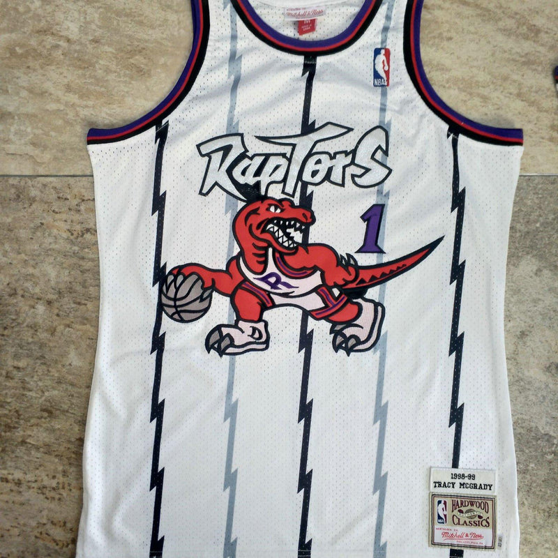 Regata Authentic Toronto Raptors Mitchell & Ness Hardwood Classics Branca 1998-99 - OGJERSEYSHOP