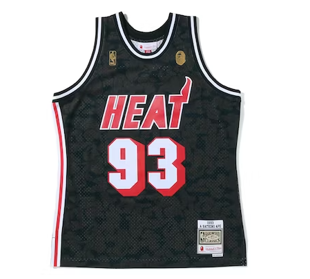 Regata Swingman BAPE X Miami Heat Mitchell & Ness Hardwood Classics 1993 - OGJERSEYSHOP