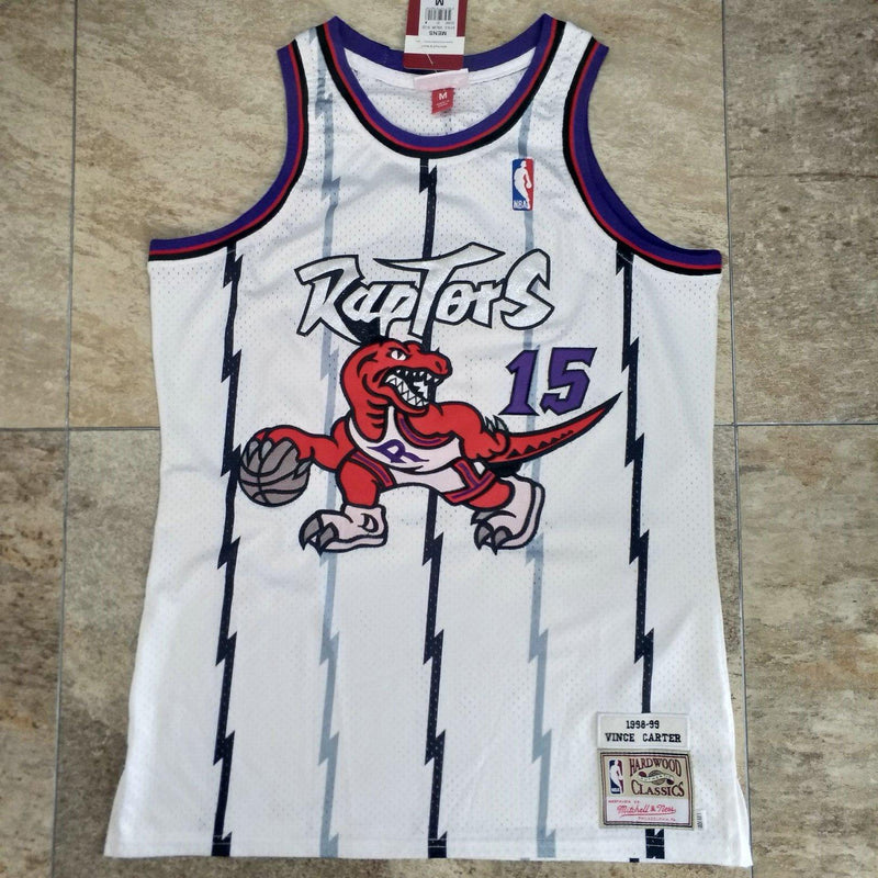 Regata Authentic Toronto Raptors Mitchell & Ness Hardwood Classics Branca 1998-99 - OGJERSEYSHOP