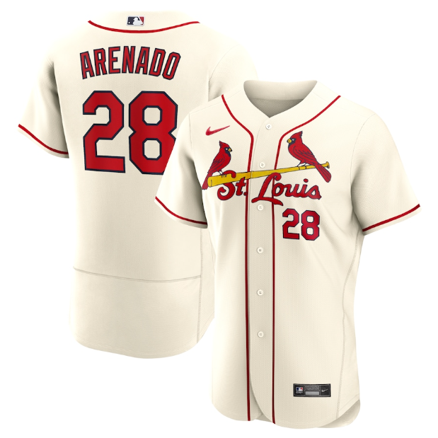 Jersey Saint Louis Cardinals Creme Authentic - OGJERSEYSHOP