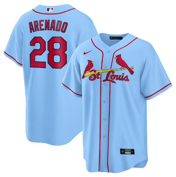 Jersey Saint Louis Cardinals Azul Torcedor - OGJERSEYSHOP