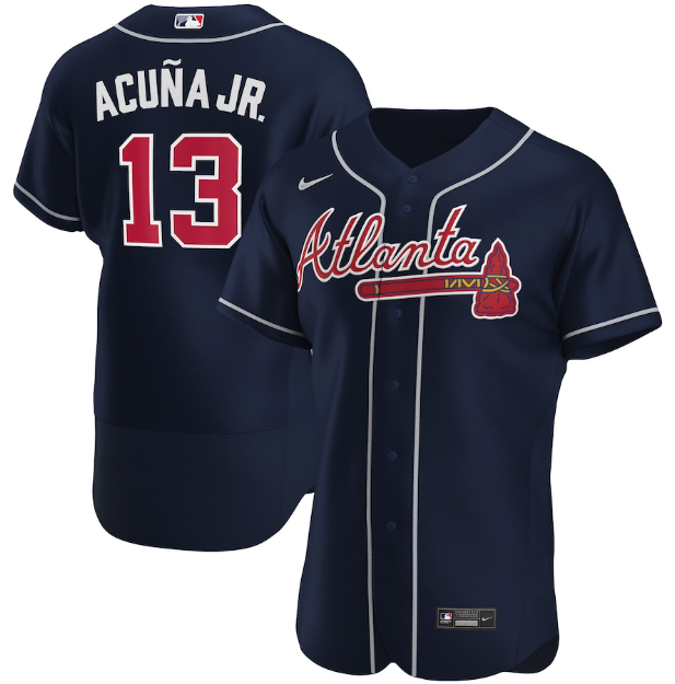 Jersey Atlanta Braves Azul Authentic - OGJERSEYSHOP