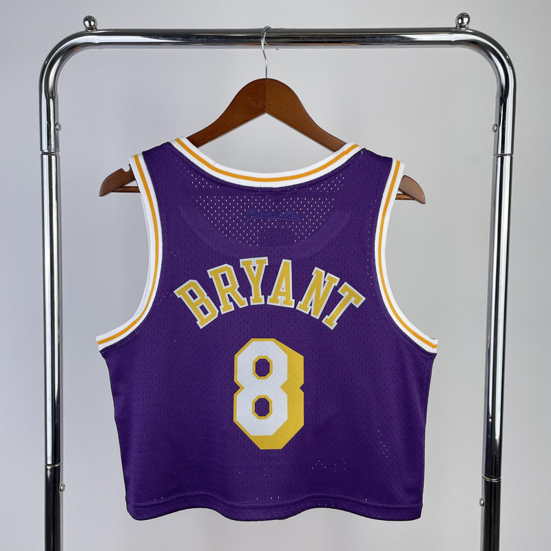 Regata Cropped Kobe Bryant Los Angeles Lakers Mitchell & Ness Hardwood Classics Roxa - OGJERSEYSHOP