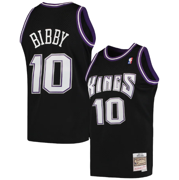 Regata Swingman Sacramento Kings Mitchell & Ness Hardwood Classics 2001/02 Preta - OGJERSEYSHOP